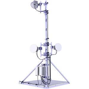 Rooftop GSM Cell Tower 7 3D model