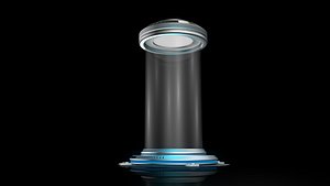 Sci Fi Liquid Cylinder 3D