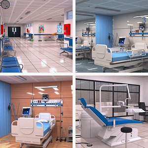 Hospital Ward Interior 2 3D model