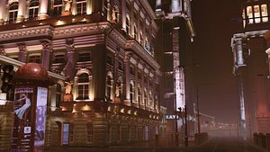 Photoreal buildings city street realistic town Moscow 3D Paris NewYork
