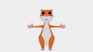 cartoon squirrel 3d blend
