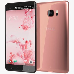 3d realistic htc u ultra model