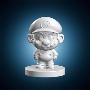 3D model Mario Super Bust 3D Print Model Fan Art