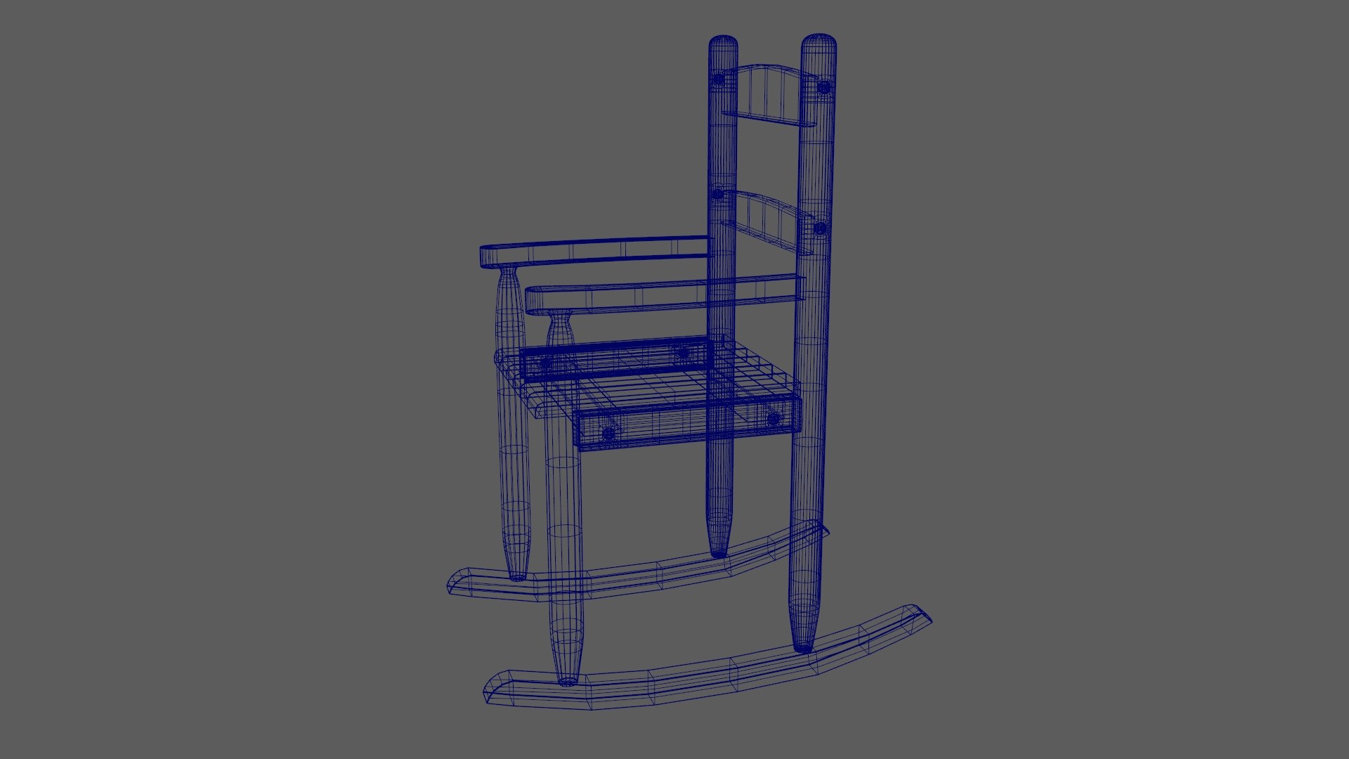 Chair No 9 Rocking Chair Cane Rocker Shiny Plastic Version 3D ...