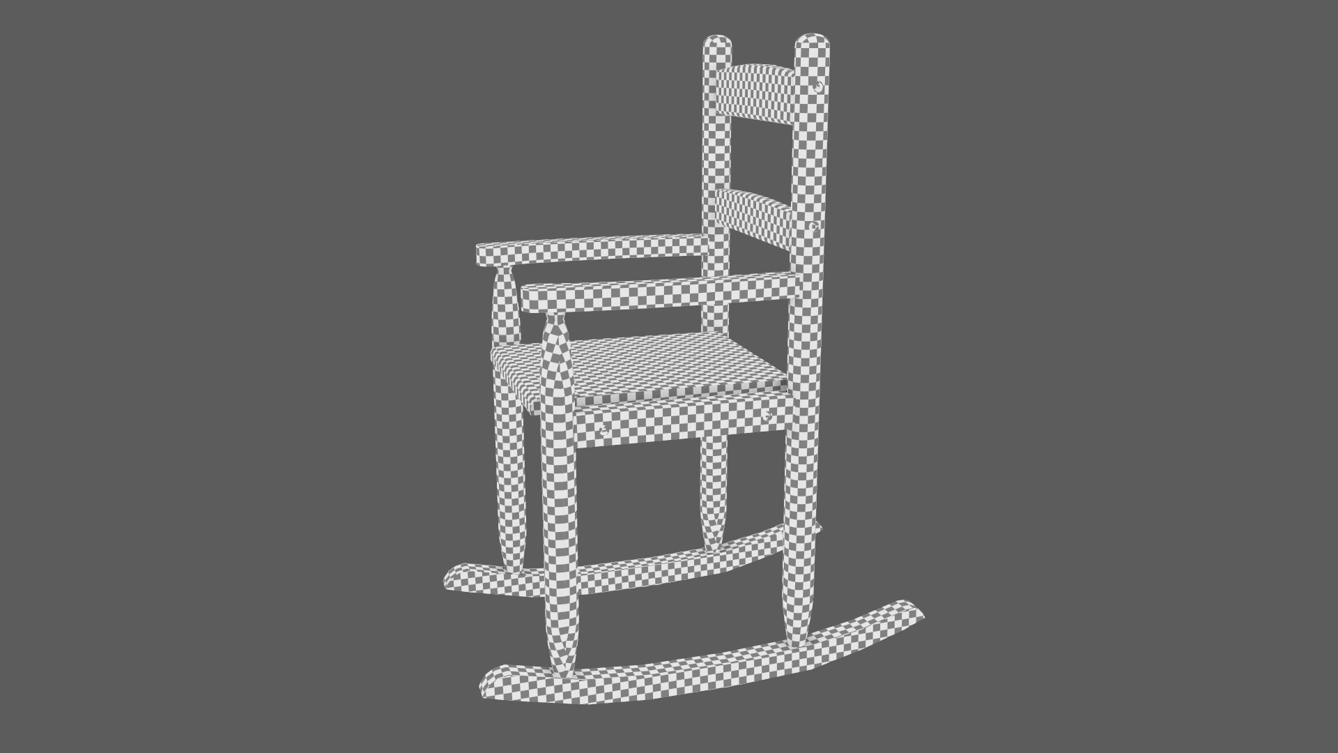 Chair No 9 Rocking Chair Cane Rocker Shiny Plastic Version 3D ...