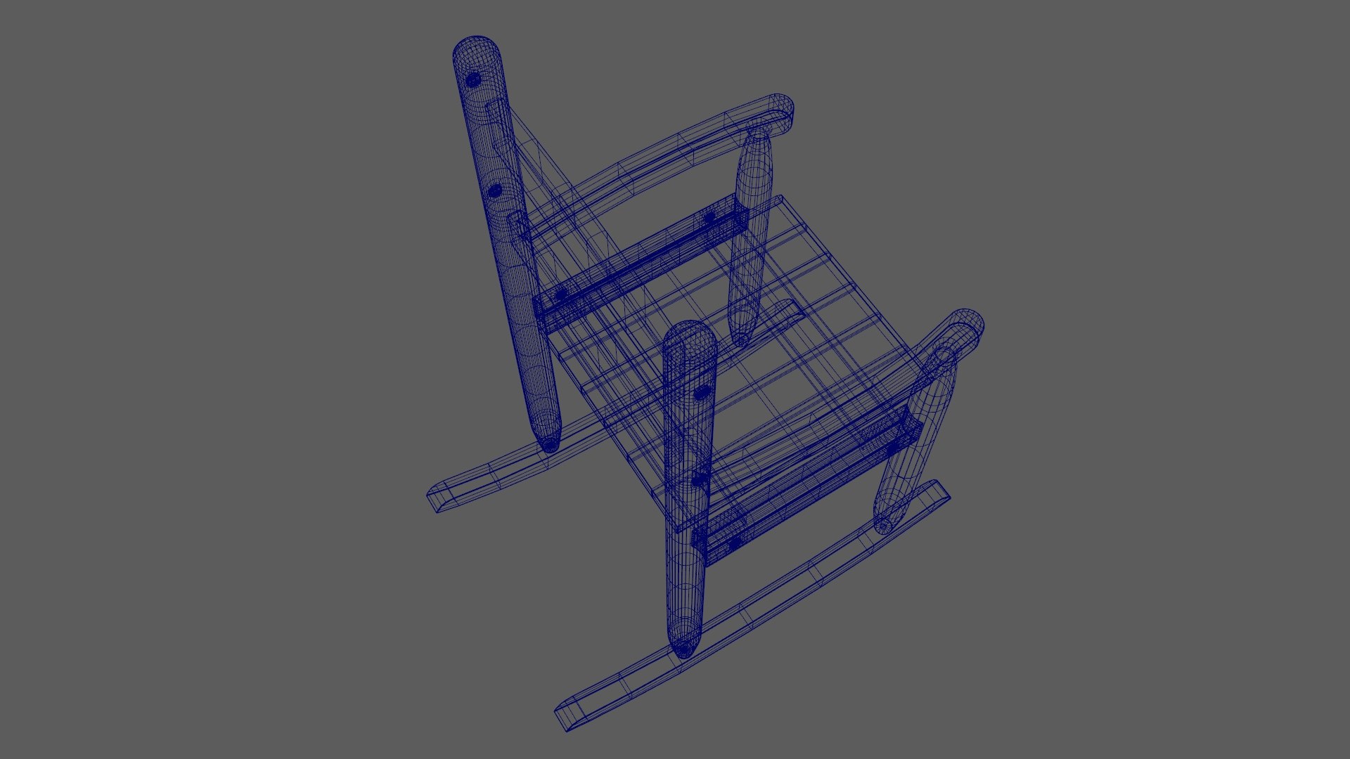 Chair No 9 Rocking Chair Cane Rocker Shiny Plastic Version 3D ...