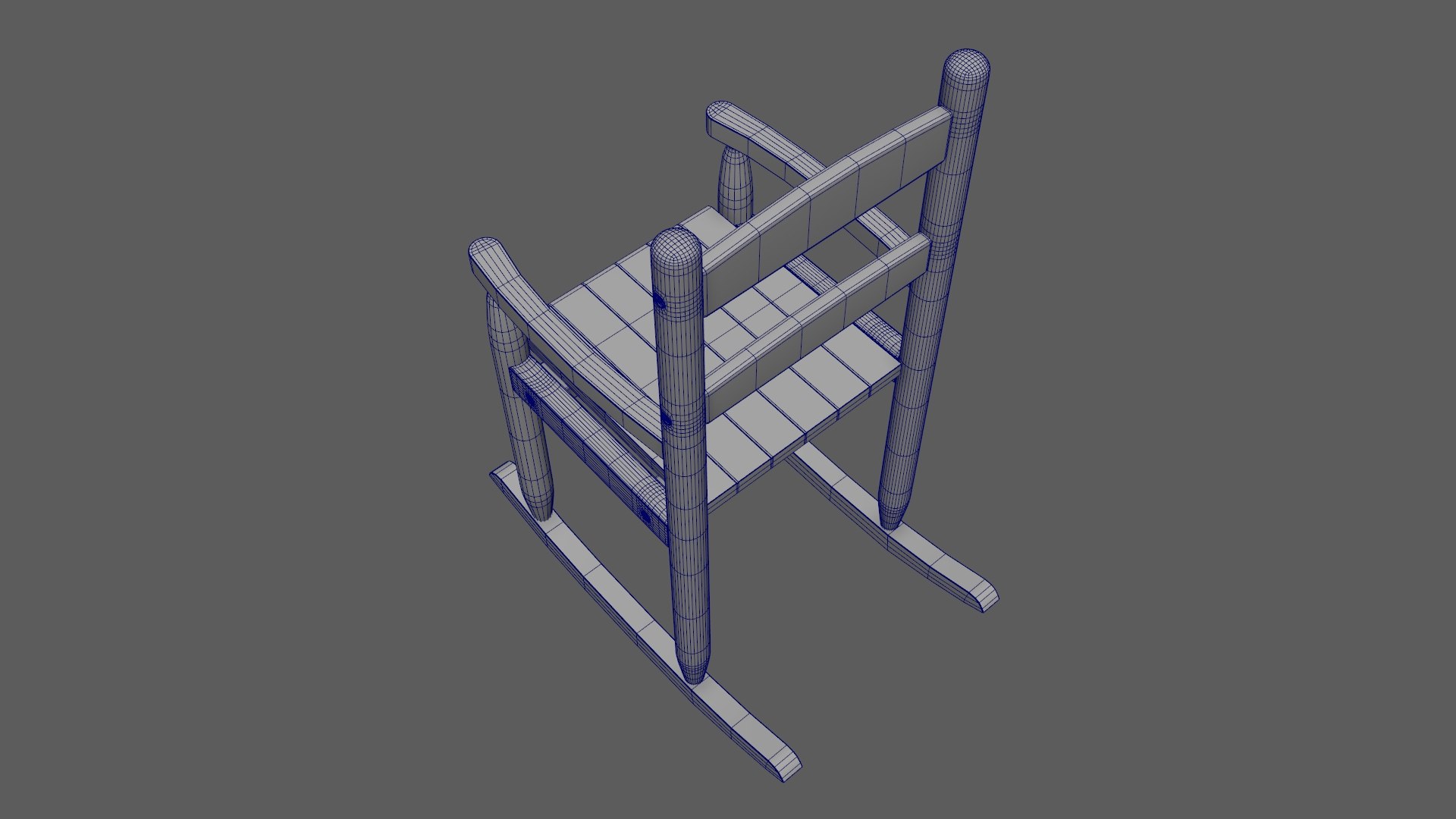 Chair No 9 Rocking Chair Cane Rocker Shiny Plastic Version 3D ...