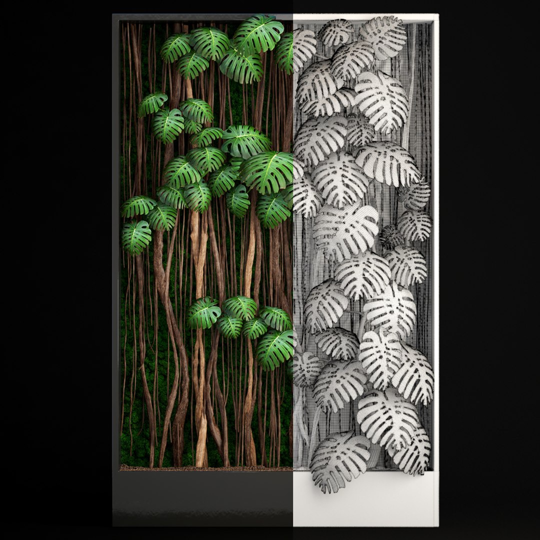 3D vertical gardening monstera model https://p.turbosquid.com/ts-thumb/6m/MhYfwt/gnylGRps/verticalgardengreene090108/jpg/1515576811/1920x1080/fit_q87/b0ff5cf3b0c058eb990e7ff2b27f96ab42ecbc4b/verticalgardengreene090108.jpg