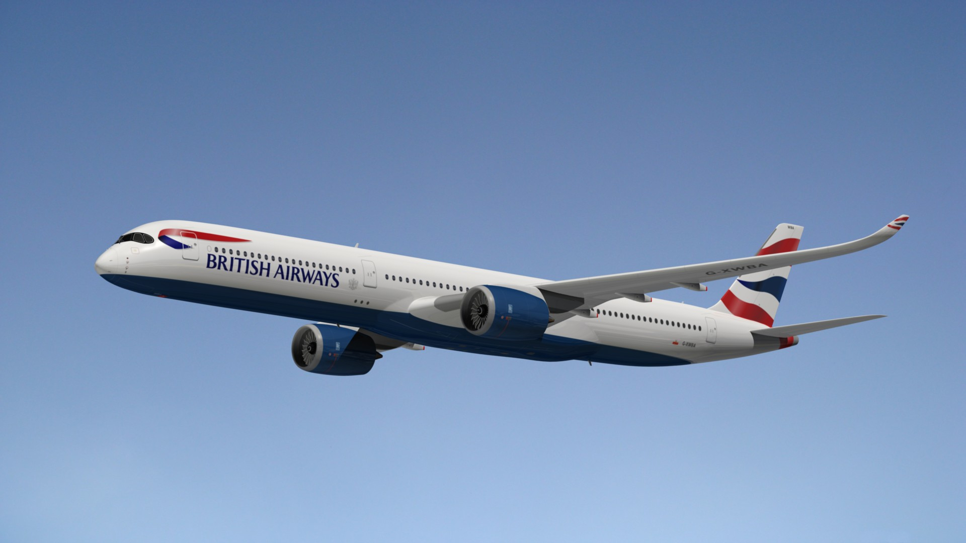 Airbus A350 British 3D - TurboSquid 1681380