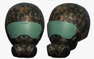 3D helmet sci fi model