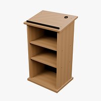 Timber Lectern with Sloped Top and Open Cable Grommet
