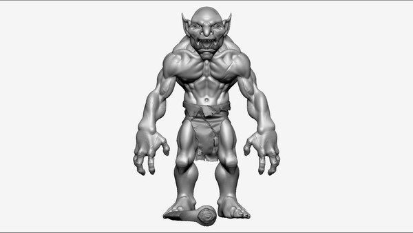 3D Troll Berserker - Highpoly Zbrush project model