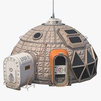 Space Colonization Habitation Pod 01 Clean and Dirty