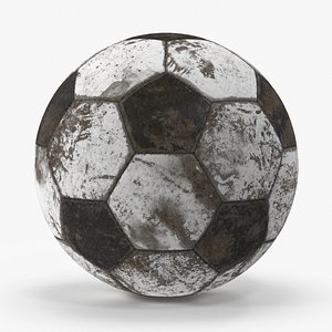 soccer ball dirty 3d model