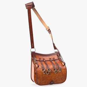 Brown Leather Hunting Shoulder Bag