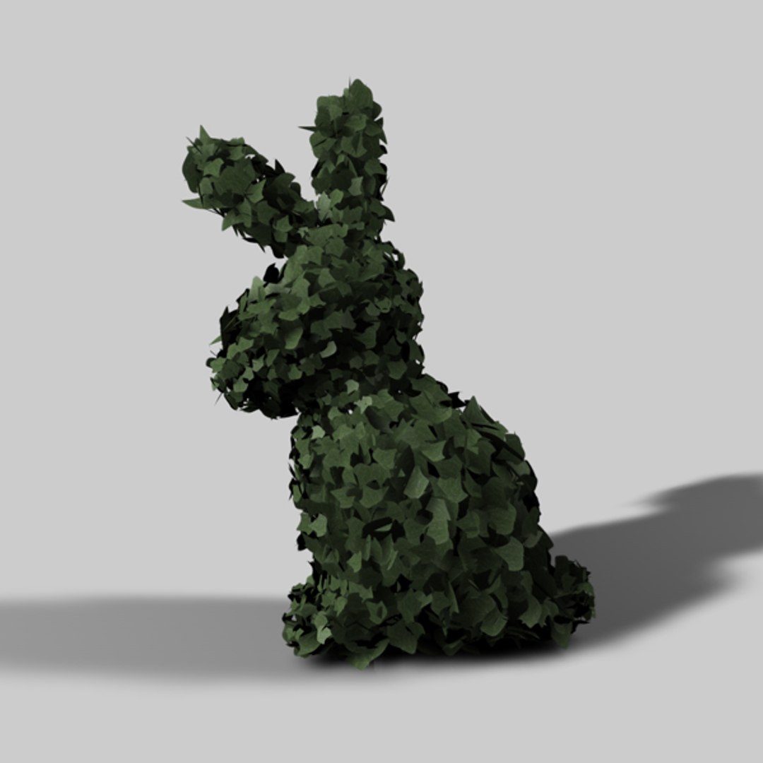 topiary rabbit 3d model