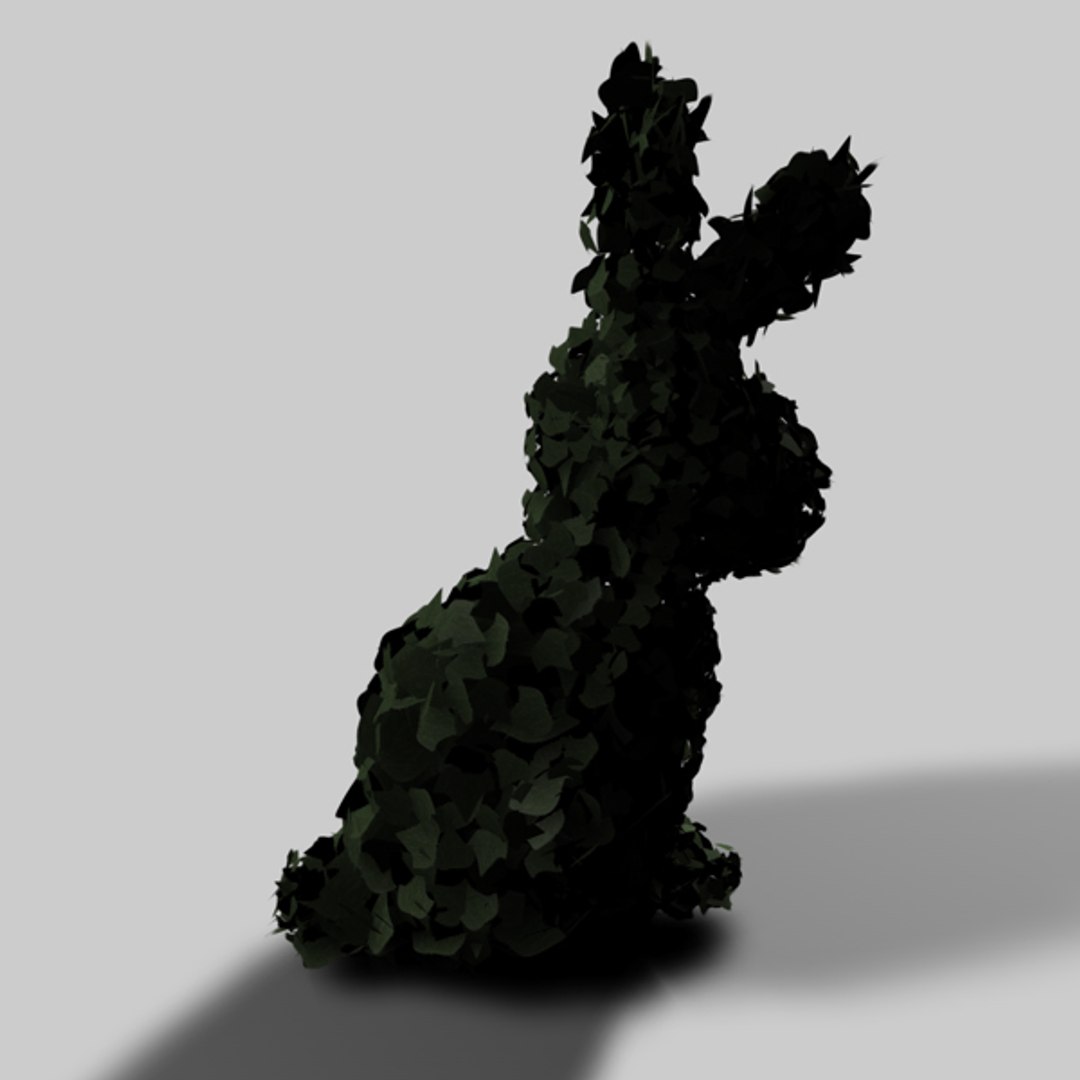 topiary rabbit 3d model