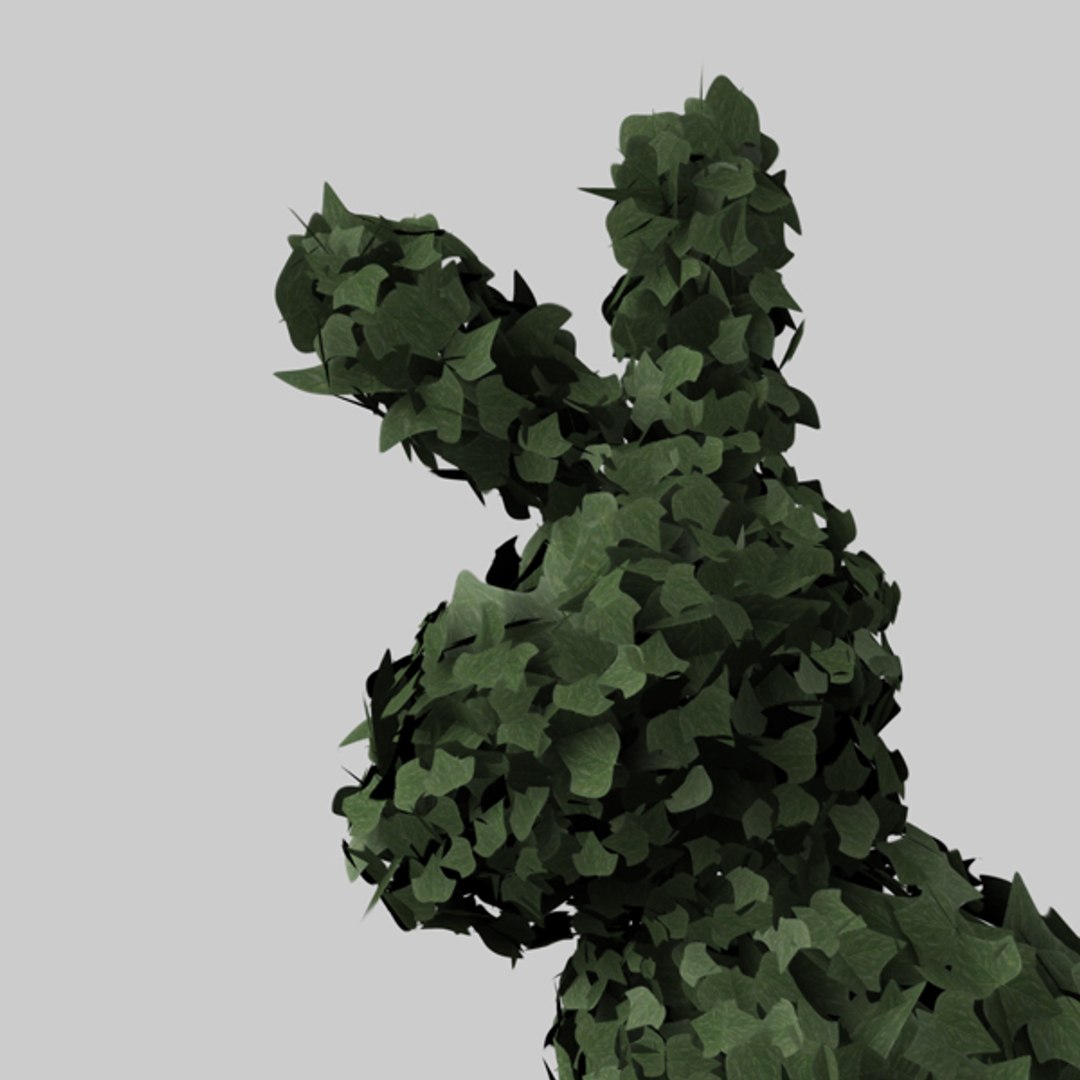 topiary rabbit 3d model