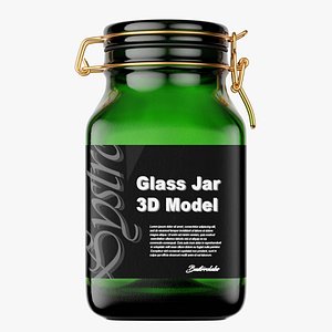 3D model Glass Jar 4
