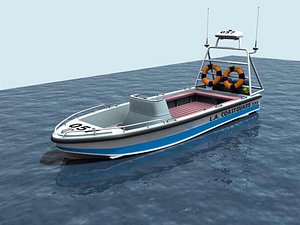 coastguard motorboat 3d max
