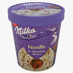 ice cream Milka Vanilla and Chocolate Heart