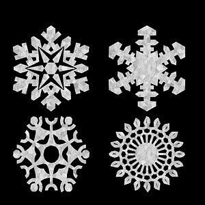 3ds snowflakes snow flakes