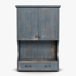 Wooden Cabinet Blue 06