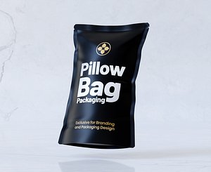 3D model Standing Pillow Bag Packaging