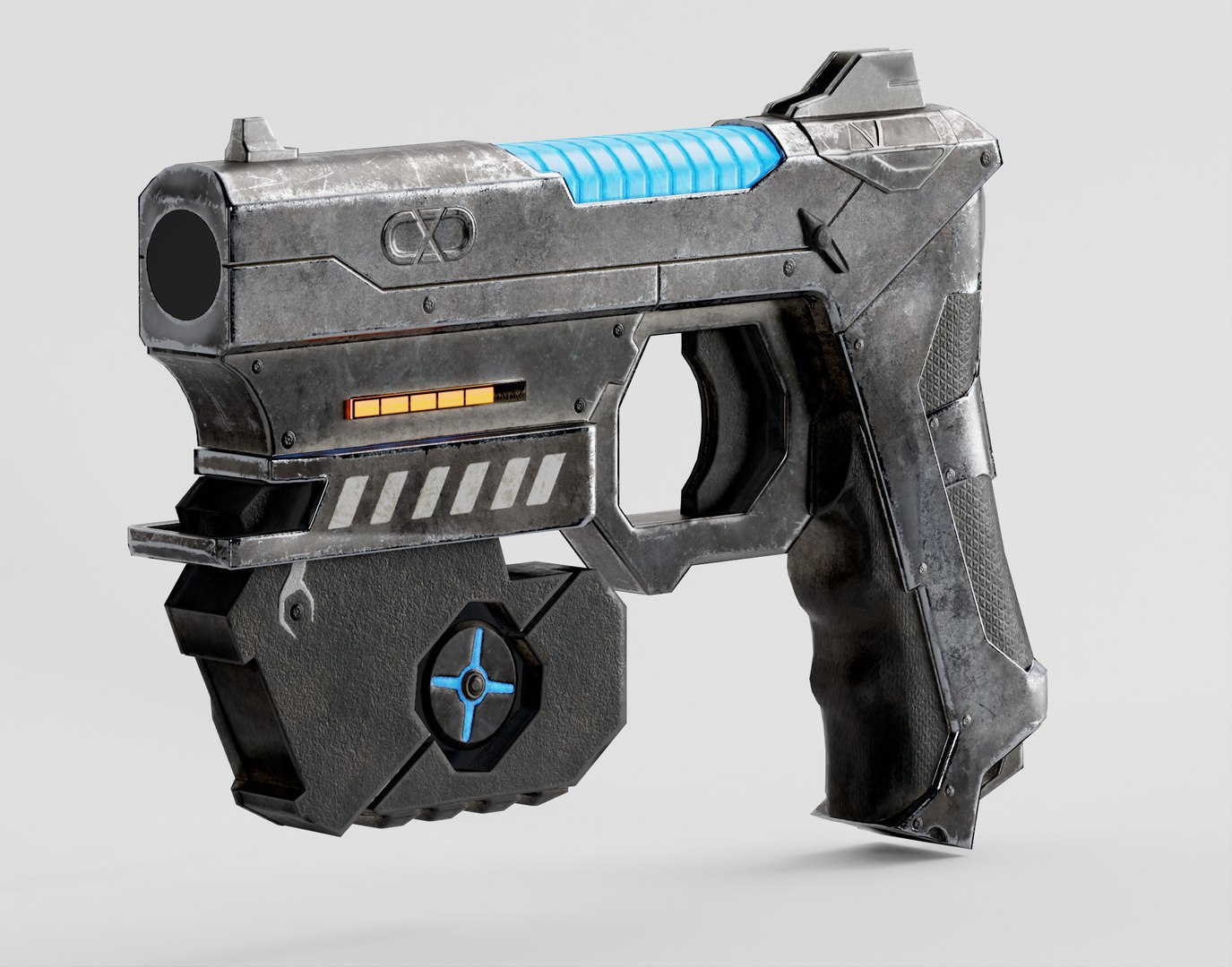 3D Sci-fi futuristic automatic plasmagun pistol da1 model - TurboSquid ...