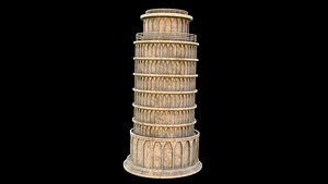 stylish cartoon Tower of Pisa