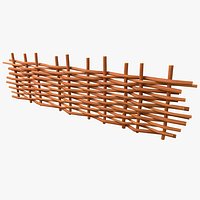 Cartoon Wattle Fence 05