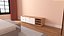 TV Stand with Sliding Doors and Open Shelves White 3D model