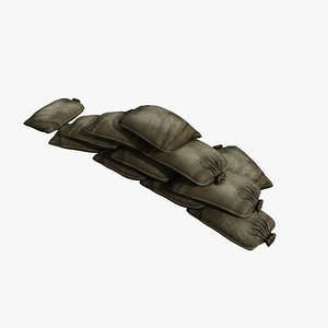 fortification sandbags 3d model