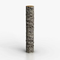 Winged Elm Log PBR tiled texture 8K