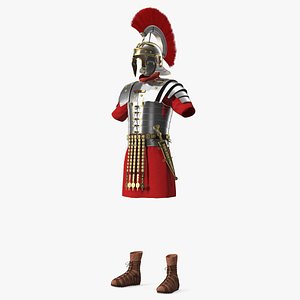 3D Roman Legionnaire Armor Set Fur model