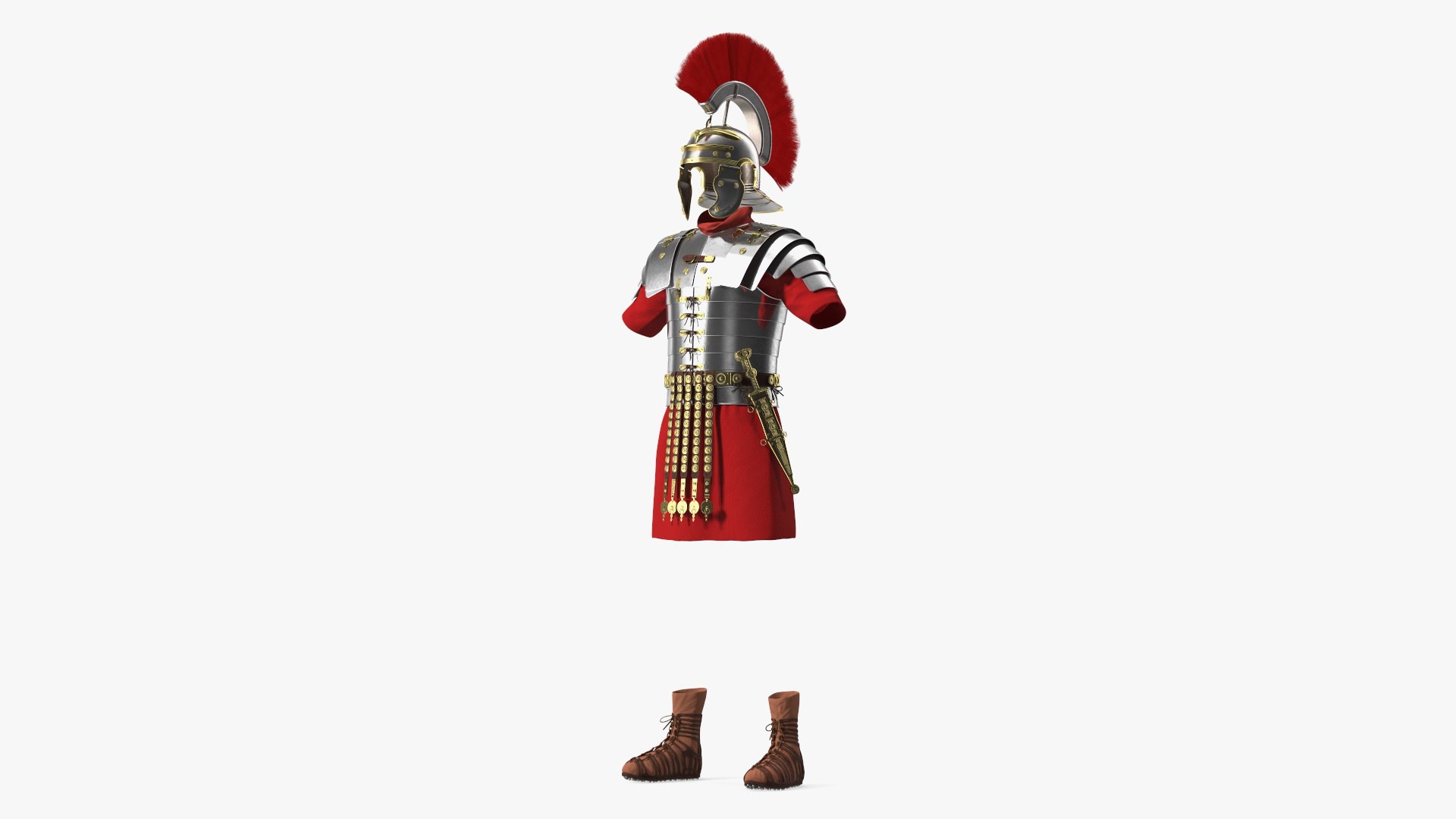 Roman Legionnaire Armor Set Fur 3D model preview