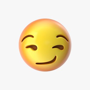 emoji 29 smirking face 3D model