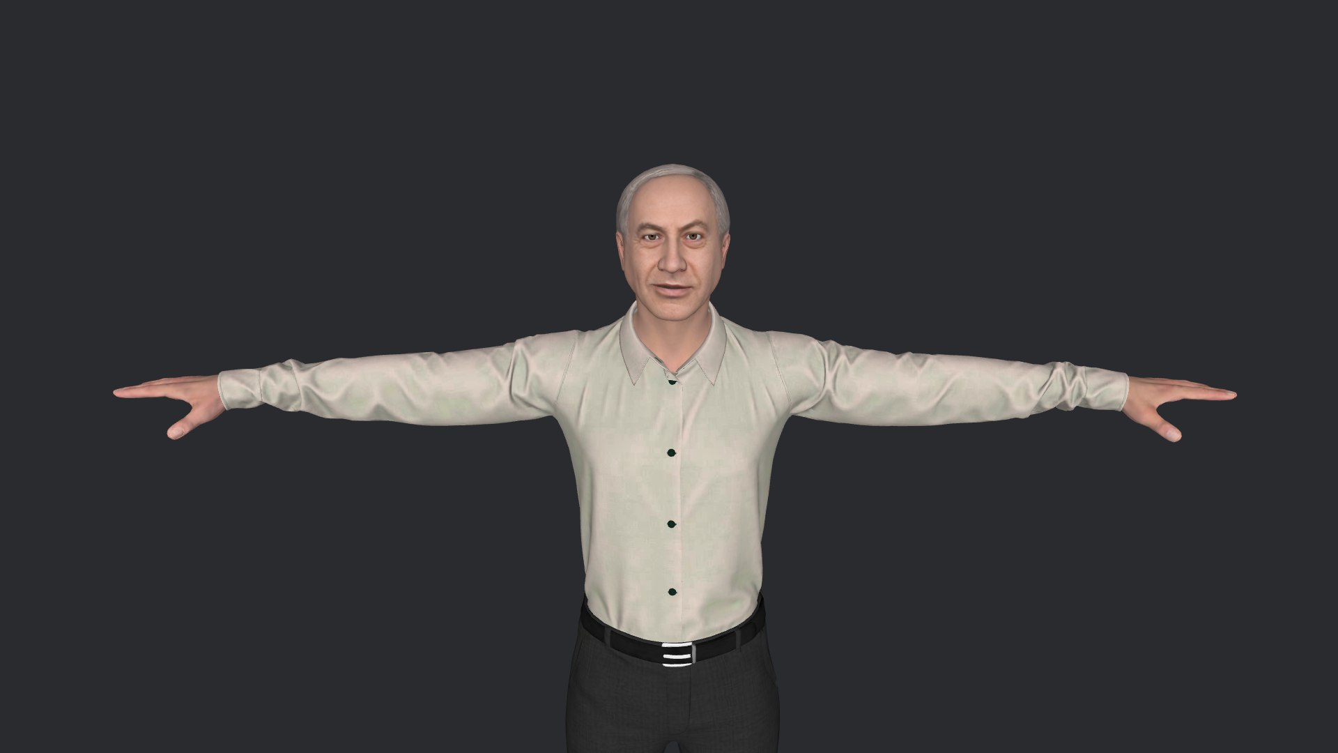 3D Benjamin Netanyahu  Hyper Realistic Full Body Fully Rigged 3D Character model https://p.turbosquid.com/ts-thumb/6n/EJVuY1/dI/model6/png/1745171287/1920x1080/fit_q87/20a6990238b9c997abc60236e87c40abf0afd20a/model6.jpg