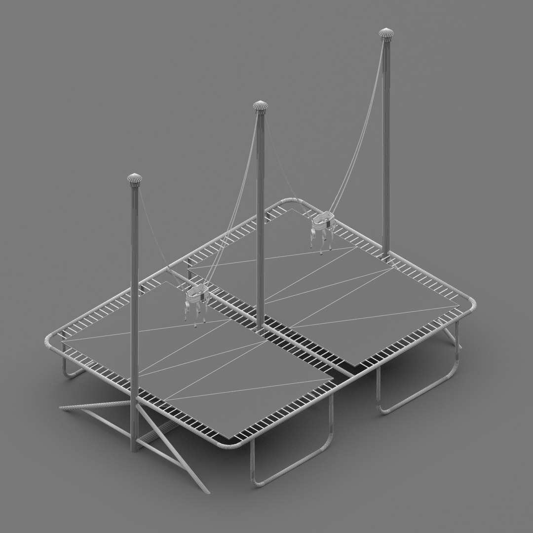 Trampolines Collection 3D Model - TurboSquid 1858365