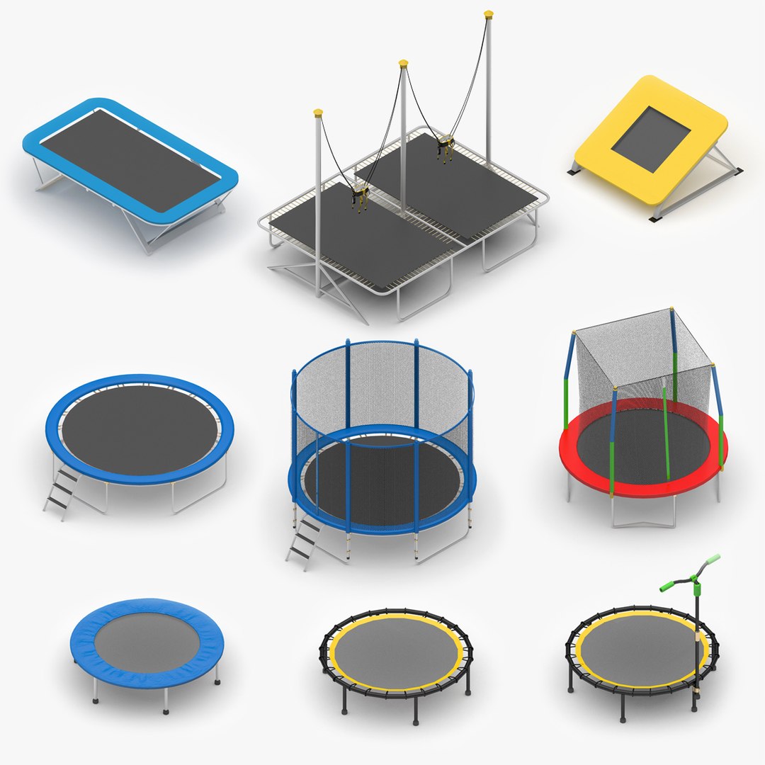 Trampolines Collection 3D Model - TurboSquid 1858365