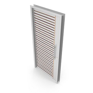 Modern Design White Metal Steel Door with Wooden Details model model