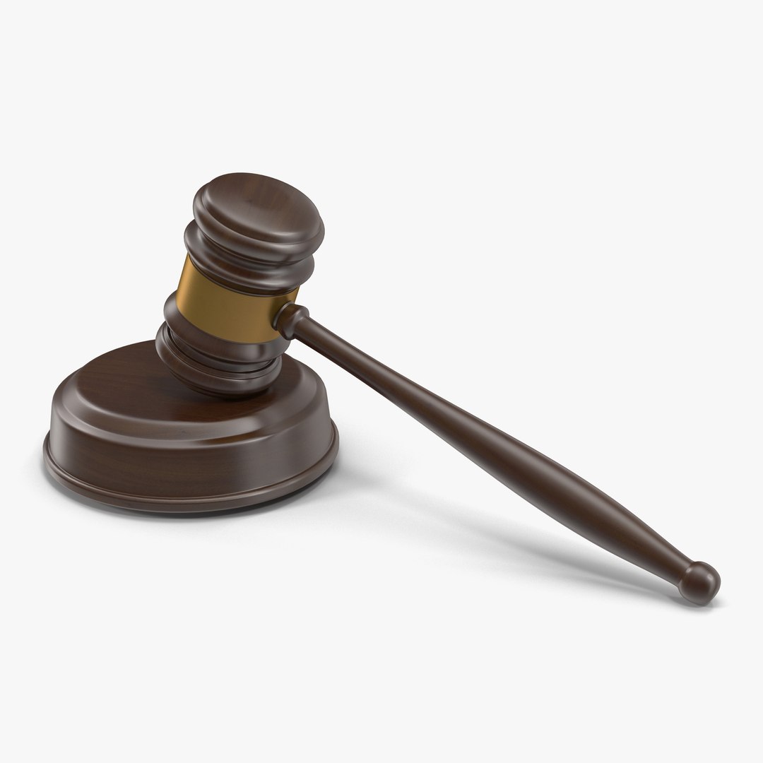 Legal Gavel Set 3D model preview