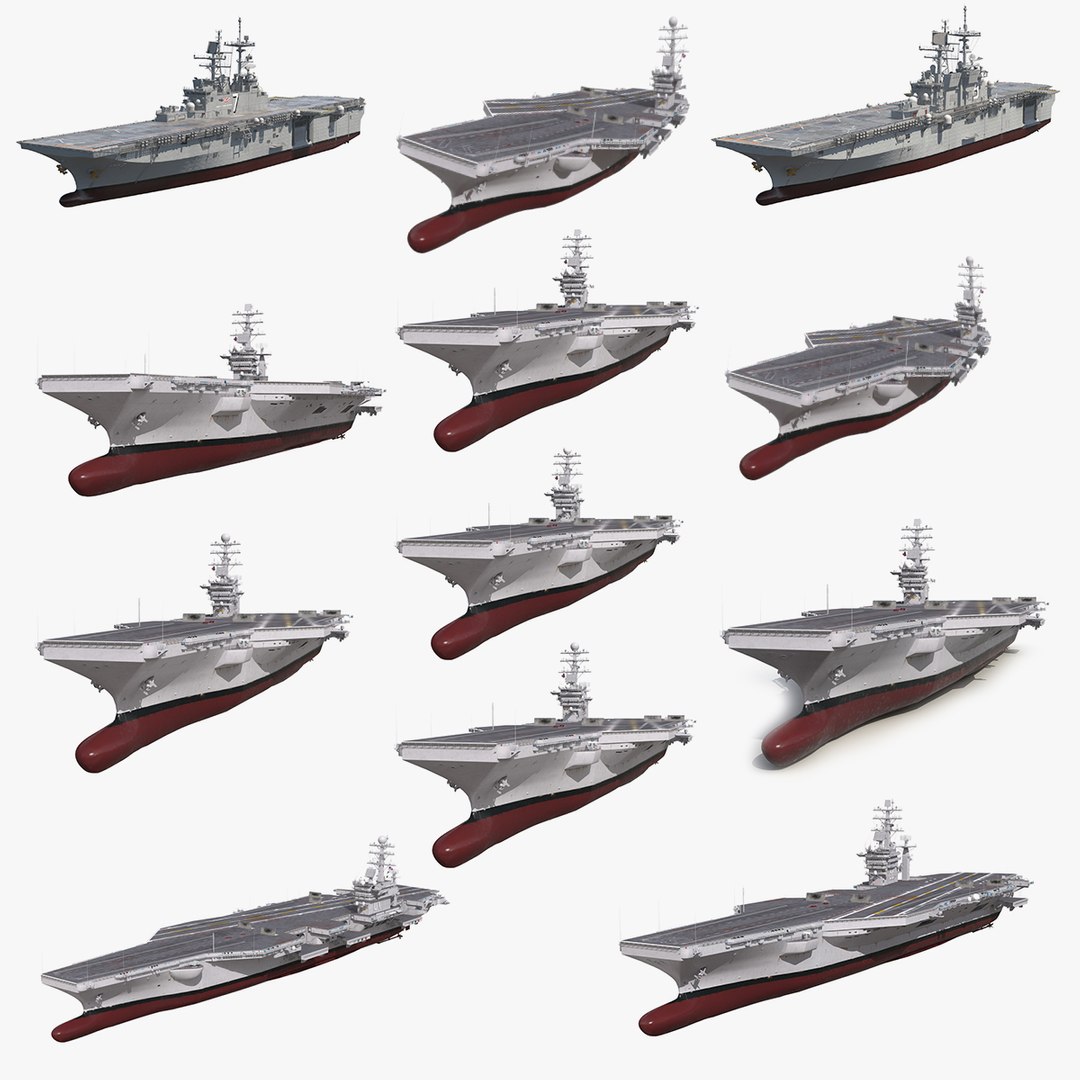 US Aircraft Carriers Collection 2 3D model preview
