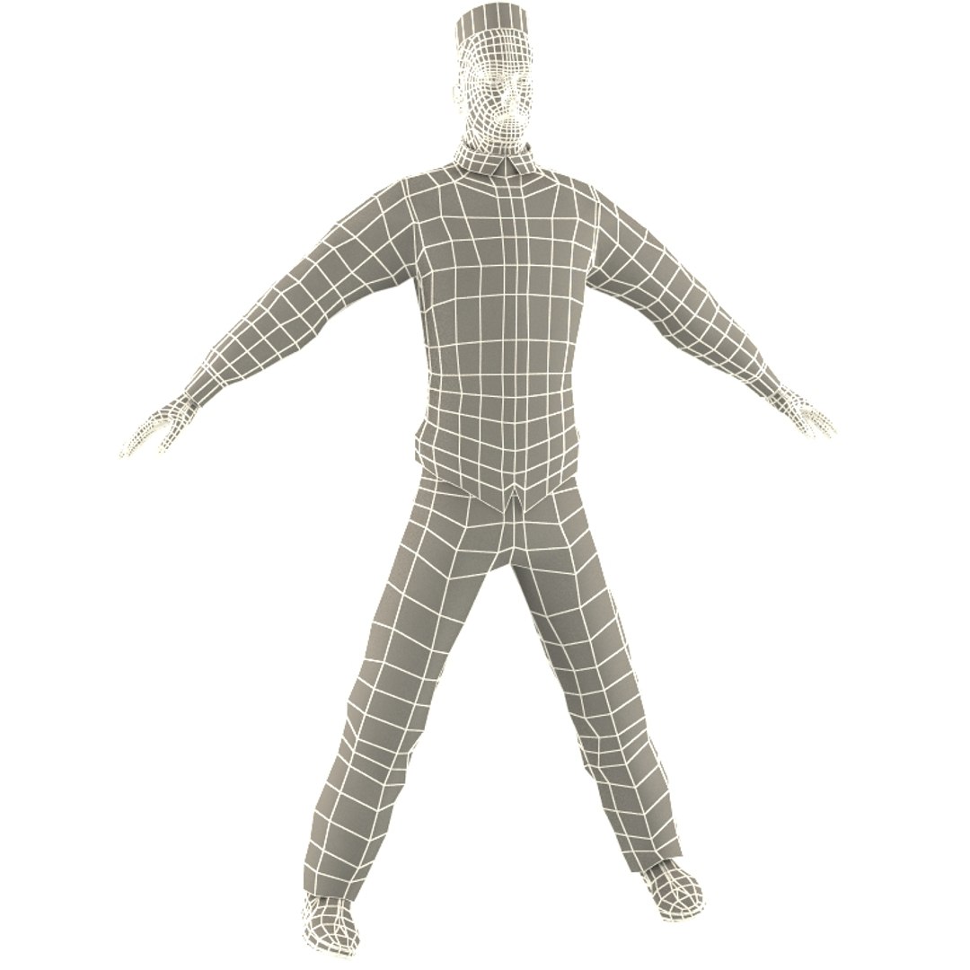 3d Parking Man Static Model