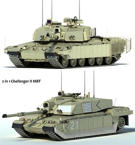 3d challenger 2 mbt tank model