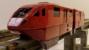 3D model sentosa express monorail singapore