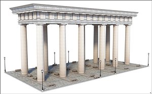 3D model greek temple