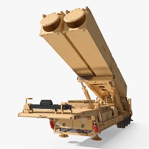 Tactical Dark Eagle Missile System Operating Rigged for Maya 3D model