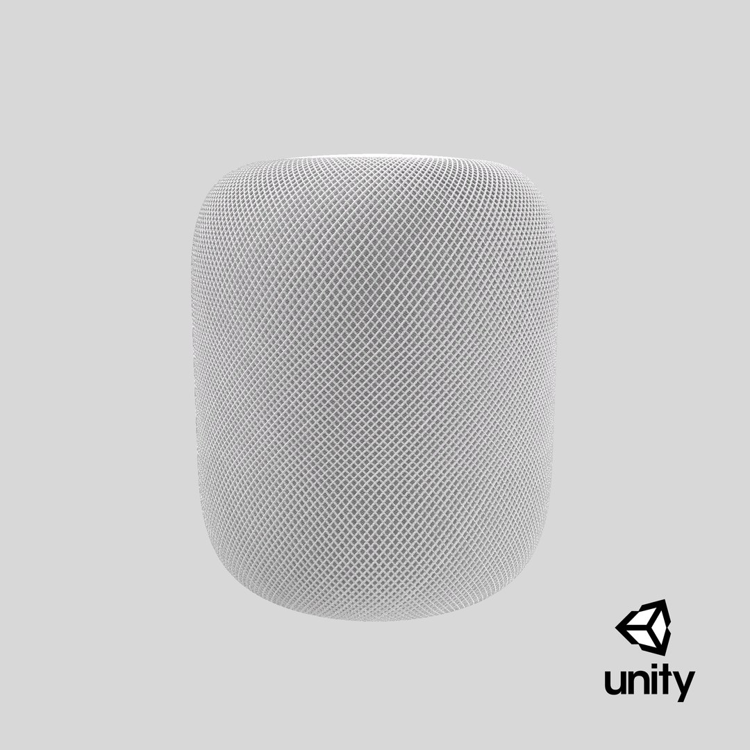 3D model apple homepod white - https://p.turbosquid.com/ts-thumb/6n/m8FGBL/YCJ5r5pG/unity_capture/png/1527784042/1920x1080/fit_q87/ca0c49ef350b5a7bc1b83ed5218818330d37f085/unity_capture.jpg