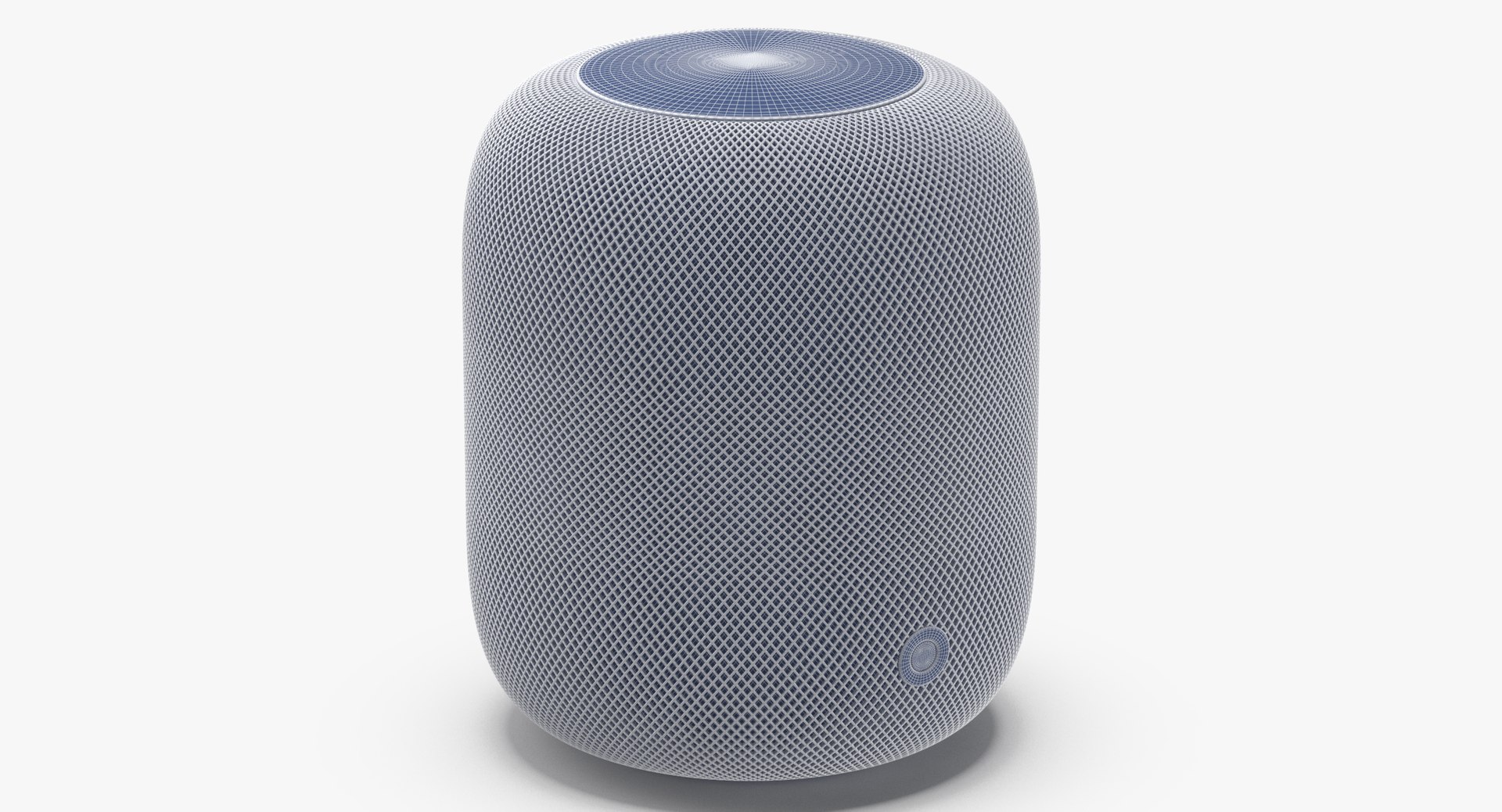 3D model apple homepod white - https://p.turbosquid.com/ts-thumb/6n/m8FGBL/qHhnt9LG/apple_homepod_white_wireframe_01_0006/jpg/1525249864/1920x1080/fit_q87/45c4931db4e4516ee358091bb01a3a35955f21e1/apple_homepod_white_wireframe_01_0006.jpg